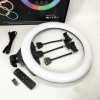 Кільцева LED лампа RGB MJ45 Ring 45 см комплектація адаптер із вбудованим кабелем, тримачі для телефону, пульт