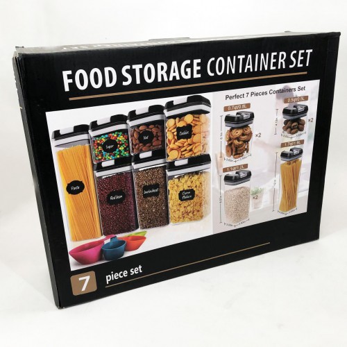 Набір контейнерів для їжі FOOD Storage Container Set на клямках із ущільнювачем із 7 предметів