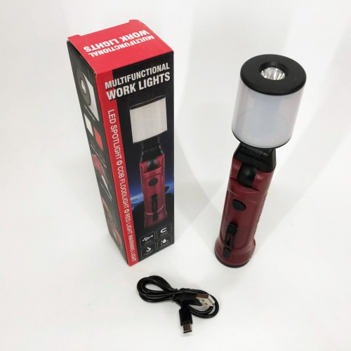 Ліхтар акумуляторний WORKLIGHT-072-XPE 10W 350Lm з гаком та магнітом, Багатофункціональний LED ліхтар