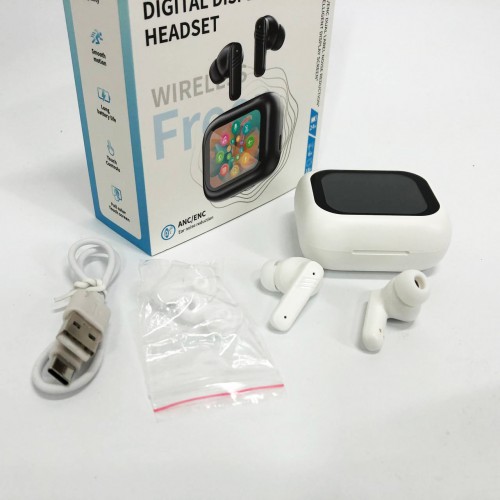 Навушники бездротові LX-10 TWS Earbuds з LED дисплеєм, Bluetooth гарнітури, Вакуумні навушники. Колір: білий