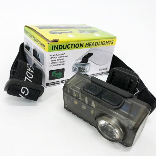 Ліхтар налобний YJ-A06-LED+6SMD, Тактичний ліхтар з червоним світлом на каску, Головний ліхтарик