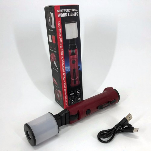 Ліхтар акумуляторний WORKLIGHT-072-XPE 10W 350Lm з гаком та магнітом, Багатофункціональний LED ліхтар