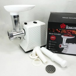 М'ясорубка електрична Domotec R3391 2000W, Потужна компактна м'ясорубка для дому, М'ясорубка 3 в 1