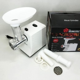 М'ясорубка електрична Domotec R3391 2000W, Потужна компактна м'ясорубка для дому, М'ясорубка 3 в 1