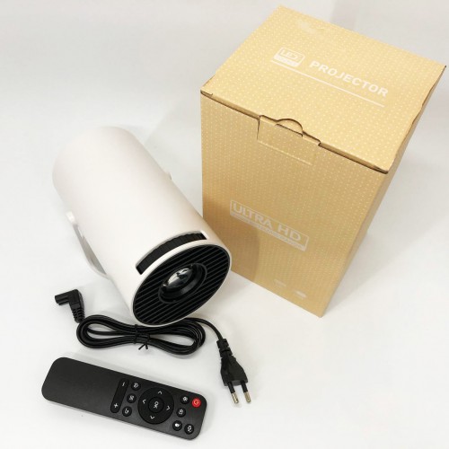 LED Проектор для дому портативний Смарт з WiFi, Bluetooth, Android 11, білий, 1280х720р