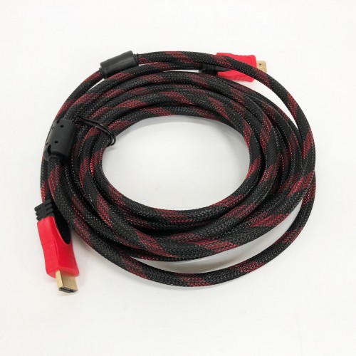 Кабель посилений 5м перехідник адаптер HDMI-HDMI тато-тато аудіо відео шнур в обмотці