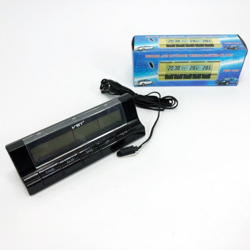 Автогодинник з термометром VST-7037