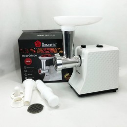 М'ясорубка електрична Domotec R3391 2000W, Потужна компактна м'ясорубка для дому, М'ясорубка 3 в 1