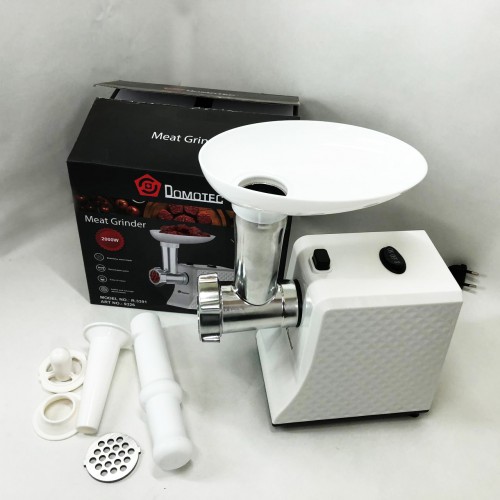 М'ясорубка електрична Domotec R3391 2000W, Потужна компактна м'ясорубка для дому, М'ясорубка 3 в 1