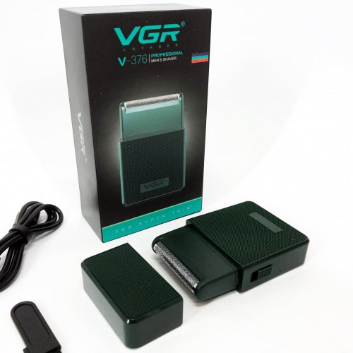 Електробритва VGR V-376 GREEN шейвер, Професійний шейвер-електробритва, Портативна бритва