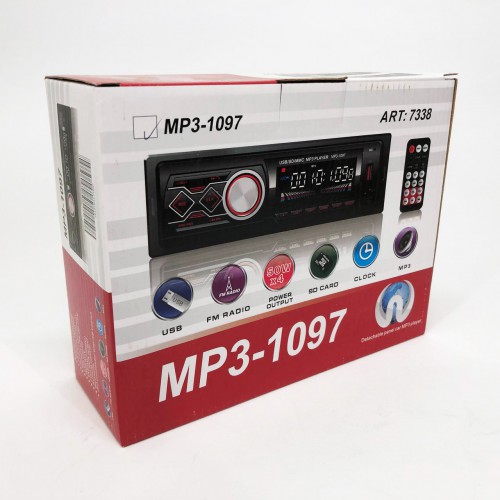 Автомагнітола MP3-1097 BT ISO зі знімною панеллю, Автомагнітола магнітола в авто з Usb сенсорна