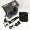 Машинка для стрижки 5в1 Geemy GM-853 стайлер, бритва, триммер на акумуляторі нержавіюча сталь 6 насадок