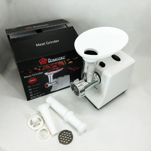 М'ясорубка електрична Domotec R3391 2000W, Потужна компактна м'ясорубка для дому, М'ясорубка 3 в 1