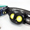 Ліхтар налобний WT208 2COB, білий, червоний, Налібний ліхтарик з usb зарядкою, Водонепроникний ліхтарик