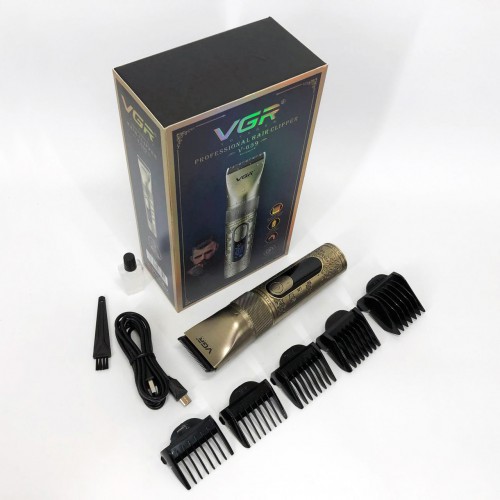 Акумуляторна машинка для стрижки VGR V-659, Машинка для стрижки волосся домашня підстригальна