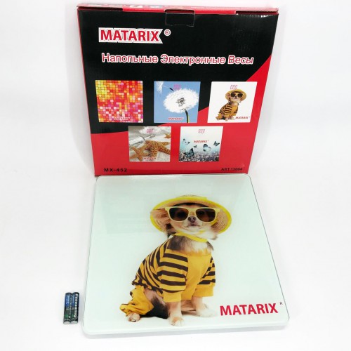Ваги для підлоги MATARIX MX-452 180 кг, Ваги для вимірювання маси тіла, Електронні ваги пес