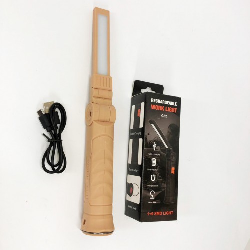 Ліхтар поворотний Worklight G52-LED+COB з магнітом та гаком, Кемпінговий складаний ліхтар