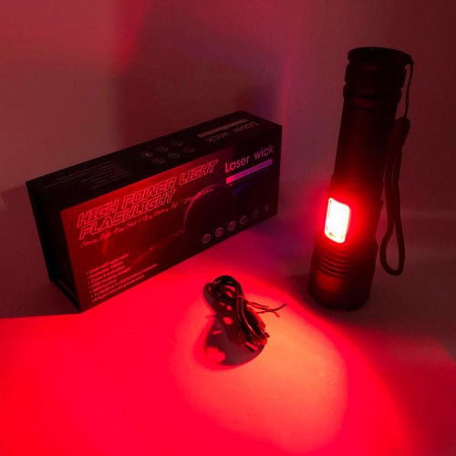 Ліхтарик PLD-P815 White Laser LED PM10-TG+COB, Ліхтарик тактичний акумуляторний ручний