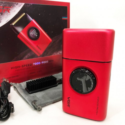 Електробритва VGR V-377 RED шейвер, Електрична акумуляторна бритва для гоління, шейвер чоловічий