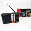 Радіоприймач переносний GOLON RX F12 AM/FM/SW, Радіоприймач am fm, Радіо переносне фм. Колір: чорний