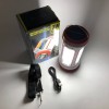 Ліхтар кемпінговий з сонячною панеллю 5158-LED-COB power bank, кемпінговий ліхтар-лампа. Колір: червоний
