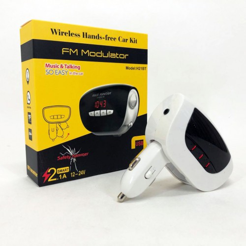 Автомобільний Трансмітер FM модулятор MOD, Usb трансмітер, FM модулятор з акумулятором. H21 BT
