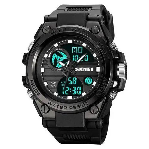 Годинник наручний чоловічий SKMEI 2031BK BLACK, чоловічий тактичний годинник, протиударний годинник. Колір: чорний