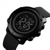 Годинник наручний чоловічий SKMEI 1426BKBK BLACK-BLACK, годинник тактичний протиударний. Колір: чорний