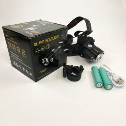 Ліхтар налобний W602-T6-2XPE Bike з велокріпленням 2x18650, світлодіодний ліхтар на лоб, надпотужний