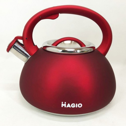 Чайник Magio MG-1193 3 л зі свистком, маленький чайник для газової плити, металевий чайник