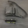 Подарунковий набір 2В1! Сумка шкіряна + професійний ліхтар: POLICE BL-X71-P50