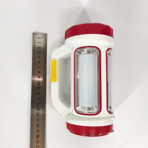 Ліхтар кемпінговий з сонячною панеллю 5158-LED-COB power bank, кемпінговий ліхтар-лампа. Колір: червоний