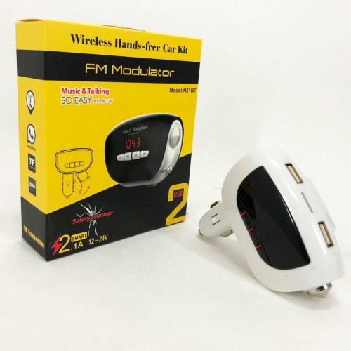 Автомобільний Трансмітер FM модулятор MOD, Usb трансмітер, FM модулятор з акумулятором. H21 BT