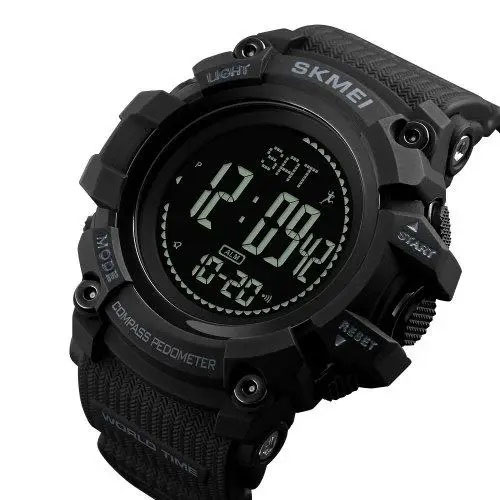 Годинник наручний чоловічий SKMEI 1356BK BLACK, фірмовий спортивний годинник. Колір: чорний