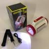 Ліхтар кемпінговий з сонячною панеллю 5158-LED-COB power bank, кемпінговий ліхтар-лампа. Колір: червоний