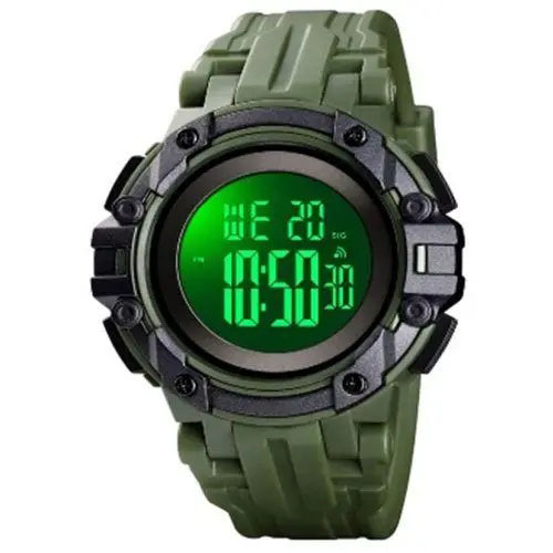 Годинник наручний чоловічий SKMEI 1545AG ARMY GREEN, армійський годинник протиударний. Колір: зелений