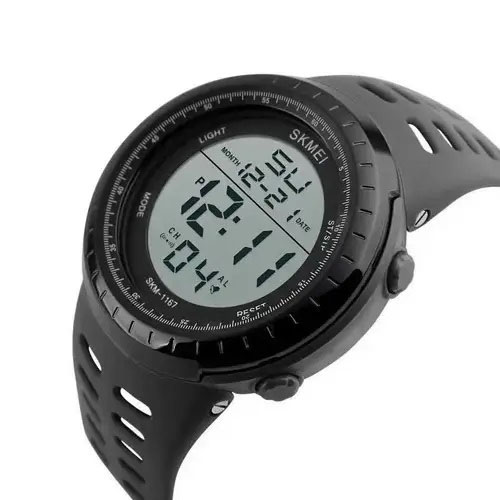 Годинник наручний чоловічий SKMEI 1167BK BLACK, армійський годинник протиударний. Колір: чорний