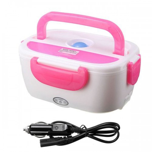 Ланч бокс електричний із підігрівом Lunch Heater 220 V Pro, ланч бокс від мережі. Колір: рожевий