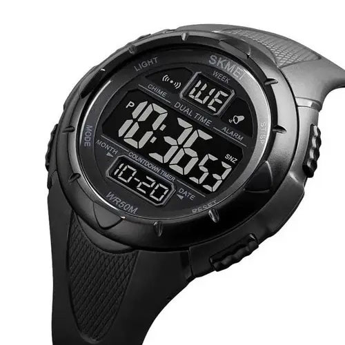 Годинник наручний чоловічий SKMEI 1656BK BLACK, водостійкий тактичний годинник. Колір: чорний
