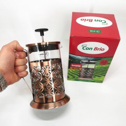 Френч-прес Заварник для чаю Con Brio CB-5180 800мл, Скляний чайник для чаю чайники