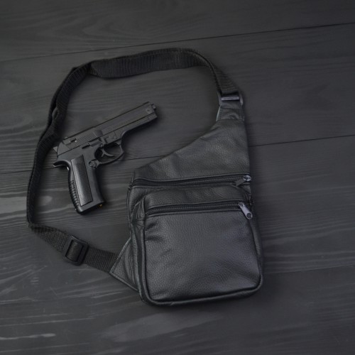 Подарунковий набір 2В1! Сумка шкіряна + професійний ліхтар: POLICE BL-X71-P50