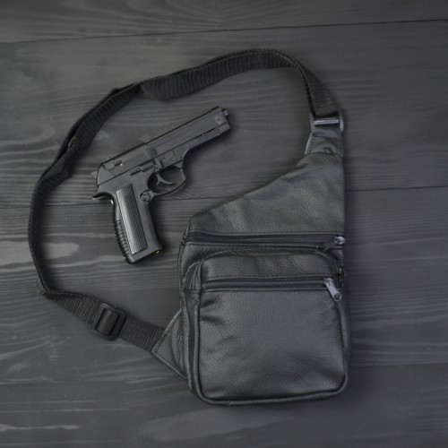 Подарунковий набір 2В1! Сумка шкіряна + професійний ліхтар: POLICE BL-X71-P50