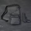 Подарунковий набір 2В1! Сумка шкіряна + професійний ліхтар: POLICE BL-X71-P50