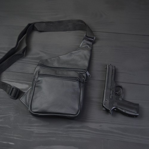 Подарунковий набір 2В1! Сумка шкіряна + професійний ліхтар: POLICE BL-X71-P50