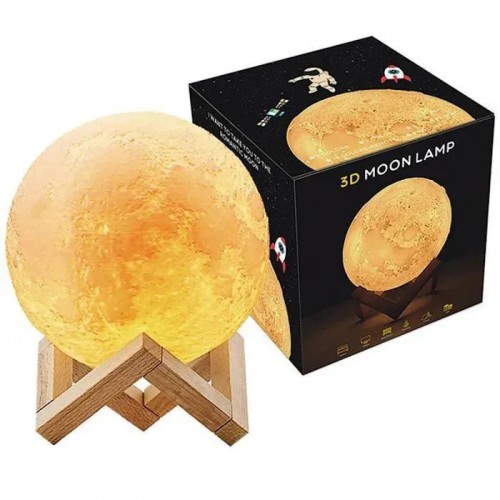 Нічник світиться місяць Moon Lamp 13 см, Нічник для дитини на ніч, Нічник для гарного сну дитини