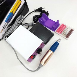 Фрезер для манікюру з педаллю для ноги DM4, потужний манікюрний фрезер, фрезер з насадками для манікюру