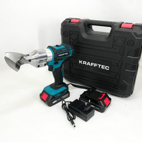 Ножиці акумуляторні по металу в кейсі Krafftec DJS130R, 2 акб 36V/5AP