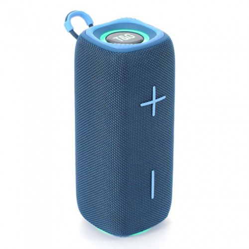 Портативна колонка Bluetooth TG654 8W з підсвічуванням, Акумуляторна колонка для музики. Колір: синій