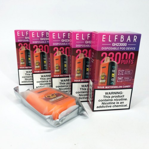 ELF BAR GH 23000 5%. Кислі Кавунові Цукерки (Sour Watermelon Candy)
