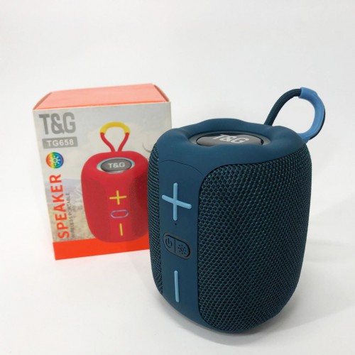 Портативна Bluetooth колонка TG658 8W з RGB підсвічуванням, акумуляторна переносна колонка. Колір: синій